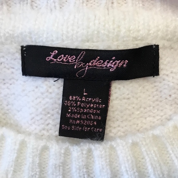 NWOT Love by Design Cropped Multistripe Crewneck Sweater - L - Picture 6 of 6